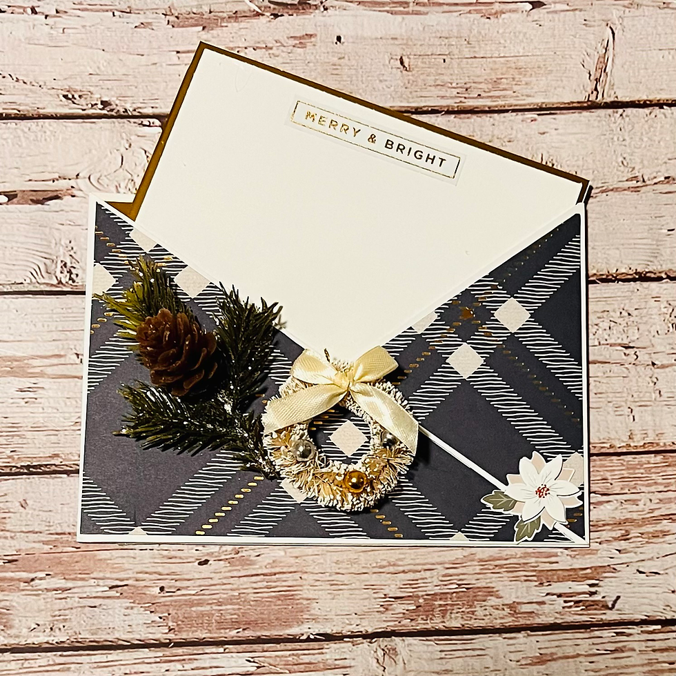 Thumbnail: Christmas Plaid Print B Pocket Card
