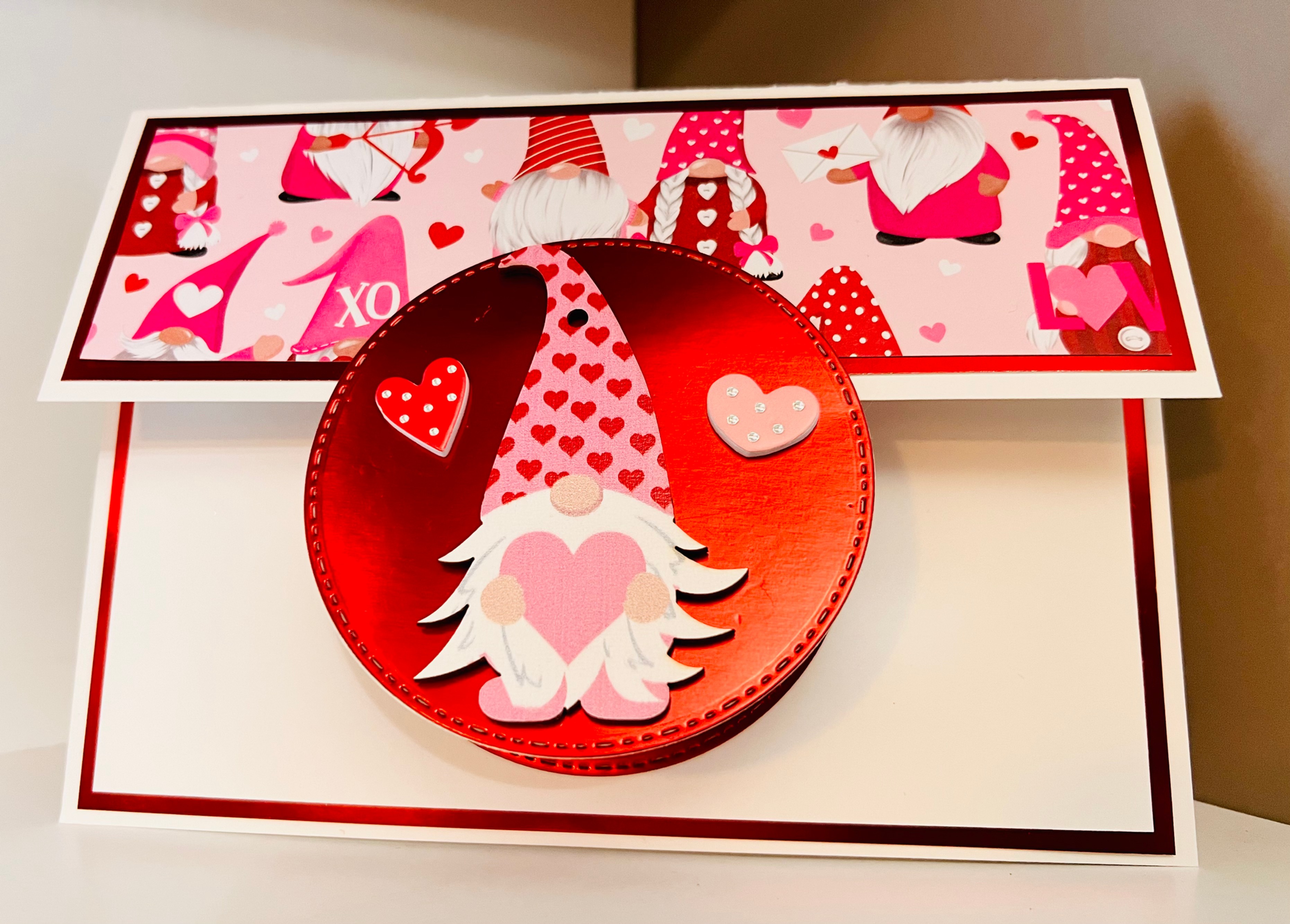 Gnome Happy Valentine's Day Flip Card