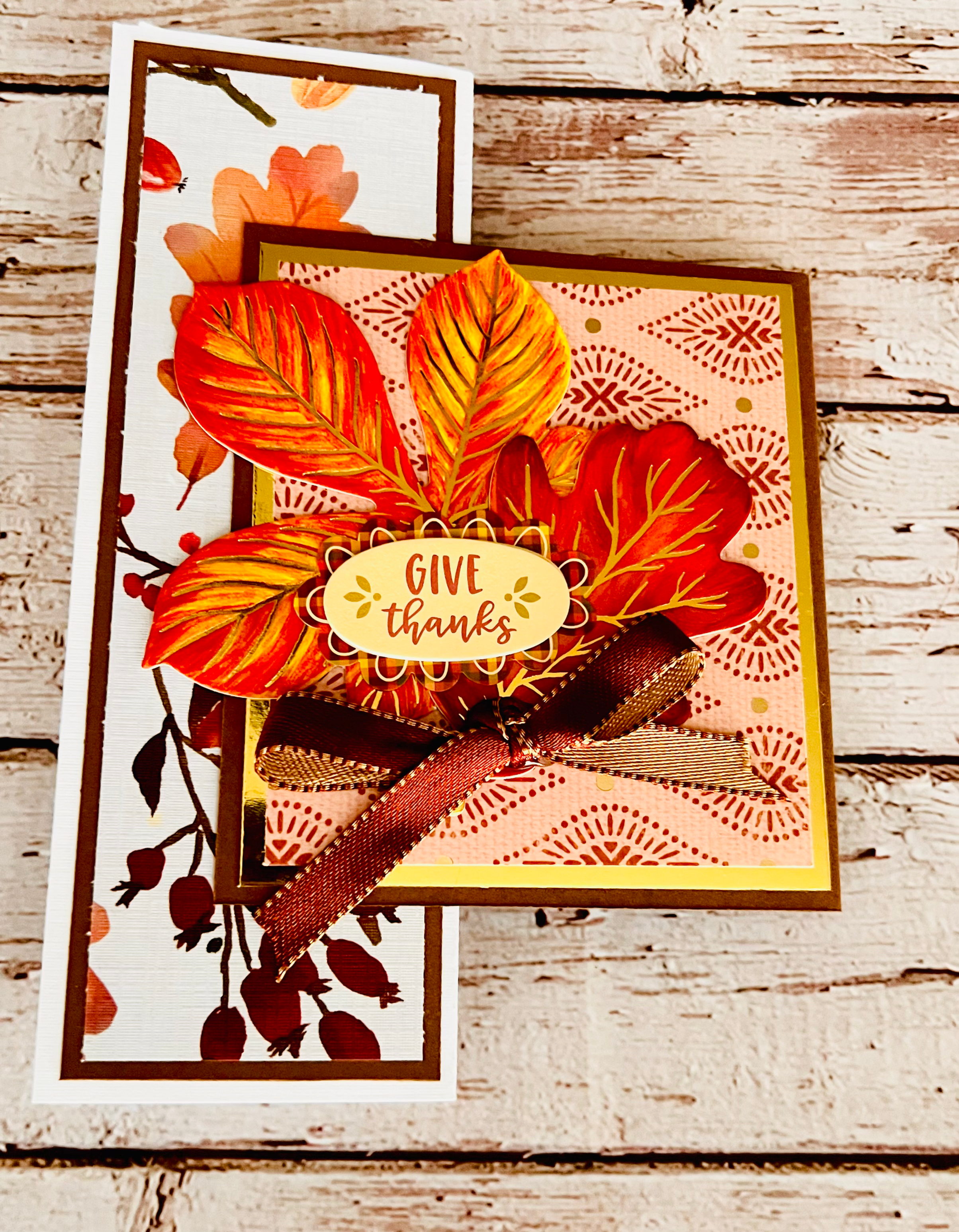 "Give Thanks" Fancy Fold Card