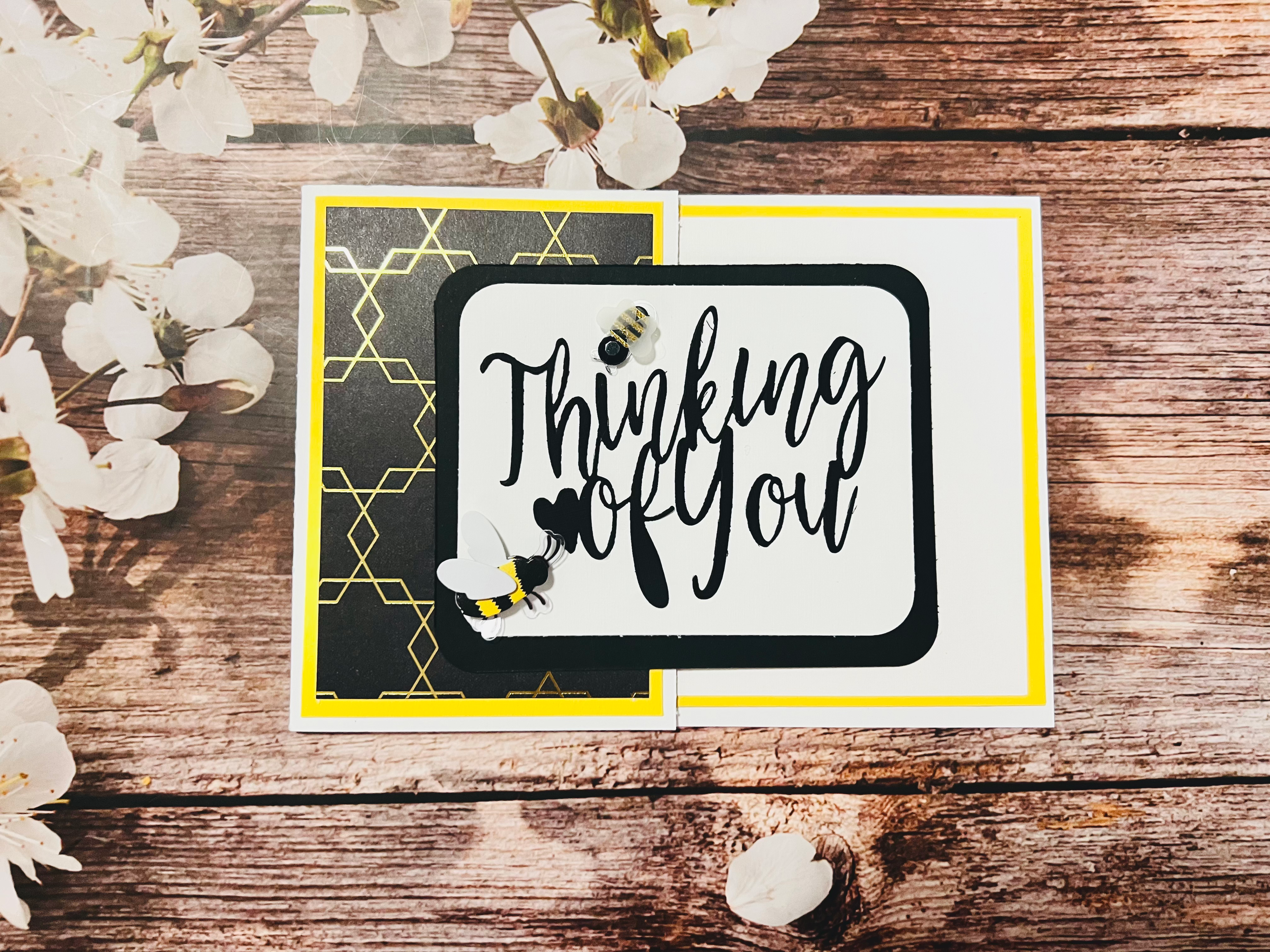 Thinking of you, Bee Flip back Card