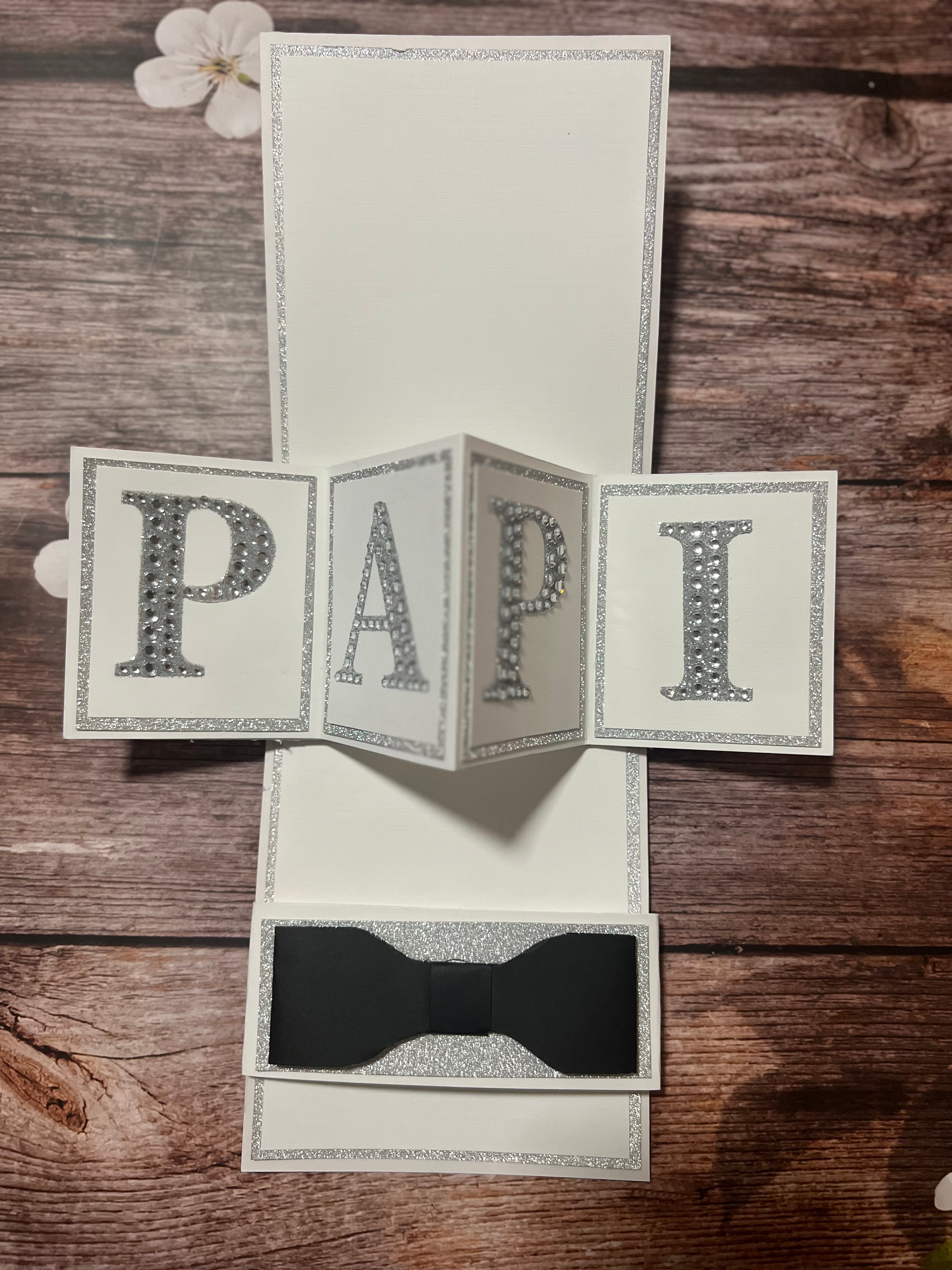 "PAPI" Pop Out Bowtie Card