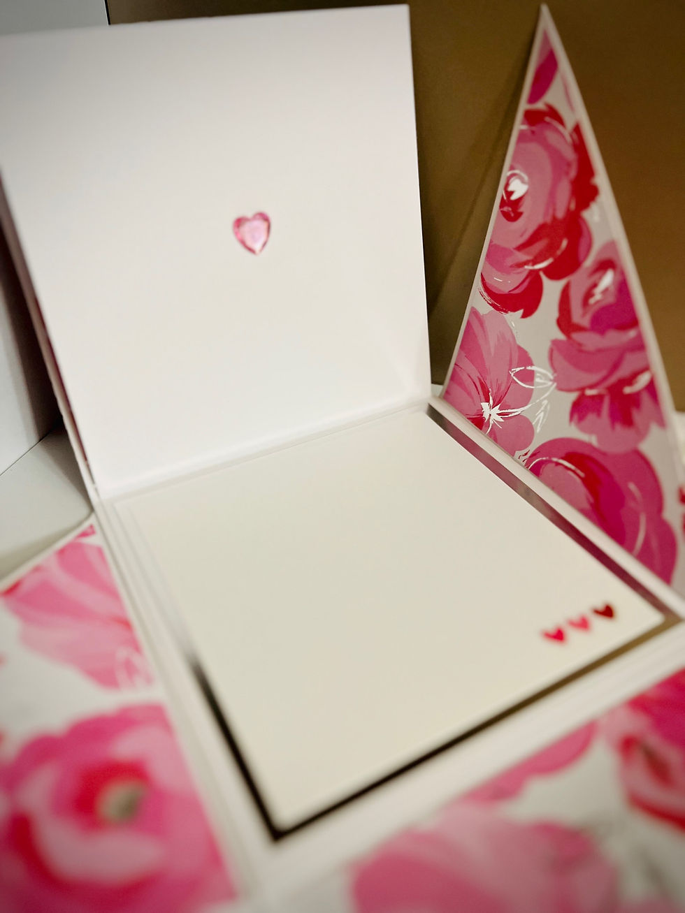 Thumbnail: Pink Roses Love always Message in a box Card