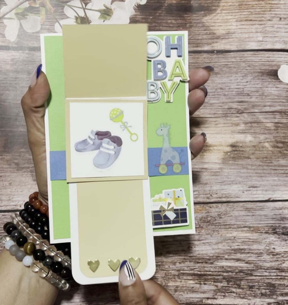 Thumbnail: Green Oh Baby Waterfall Card