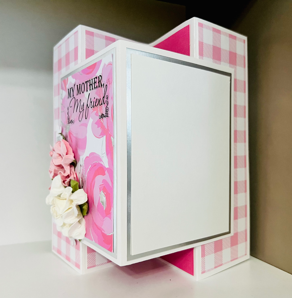 Thumbnail: My Mother, My Friend Pink Rose Fancy Fold Card