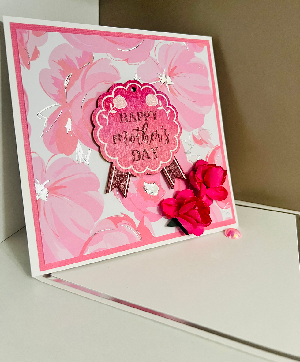 Thumbnail: Pink Rose Happy Mother's Day Easel  Card