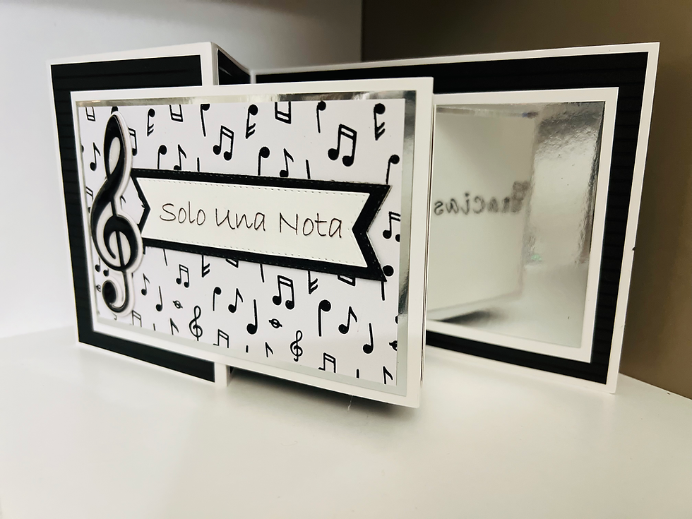 Thumbnail: Solo Una Nota Gracias (Just a Note- Thank you) Double Z fold Card