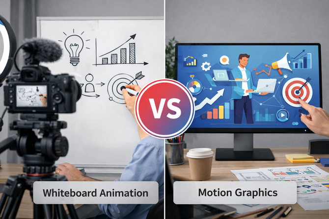 Whiteboard Animation vs Motion Graphics