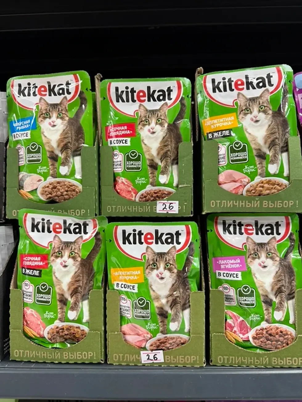 Kitekat – влажный корм для кошек в паучах. китикет