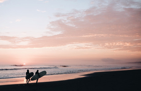 Surfers on the Beach