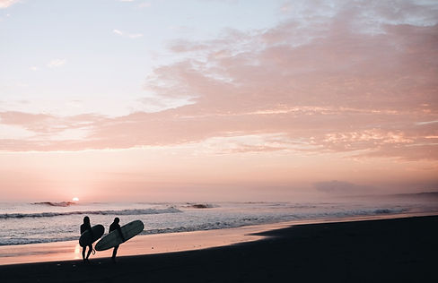 Surfers on the Beach