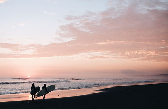 Surfers on the Beach