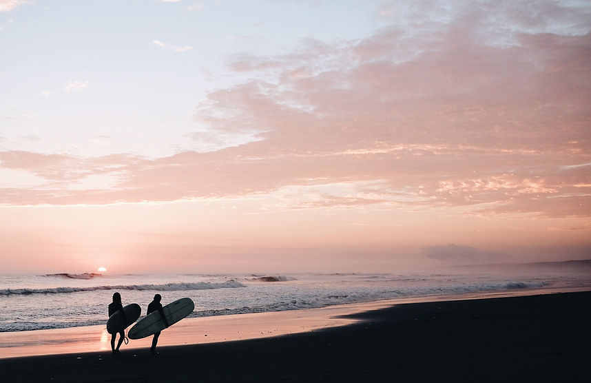 Surfers on the Beach