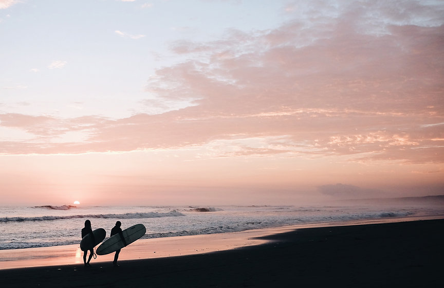 Surfers on the Beach