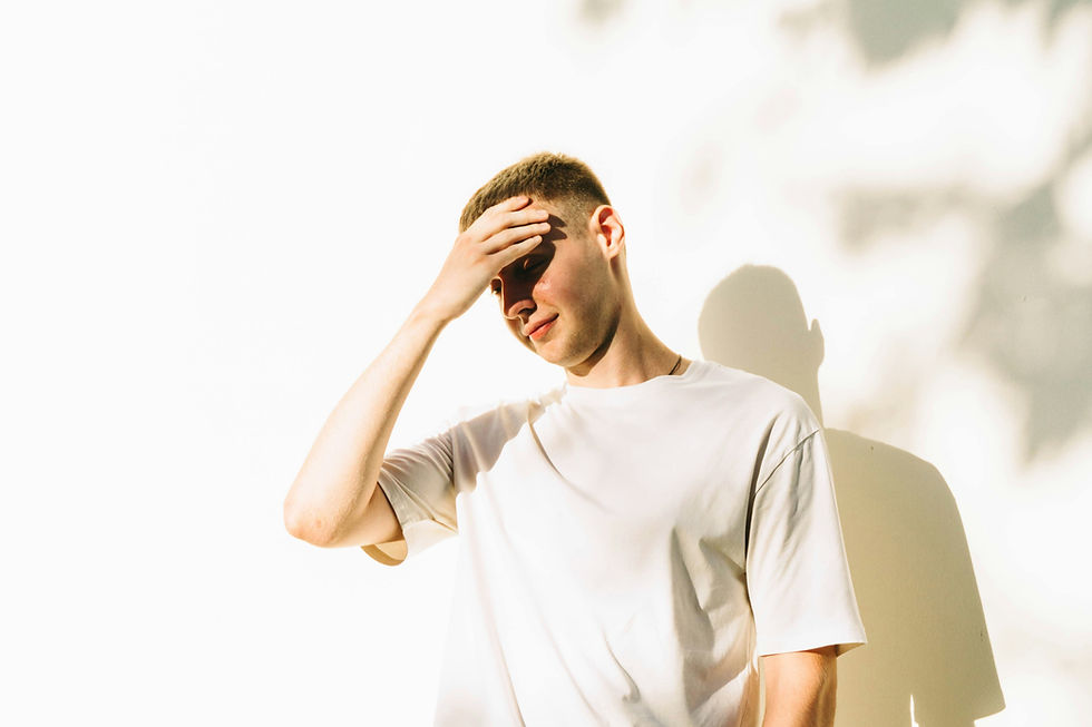 man in sun