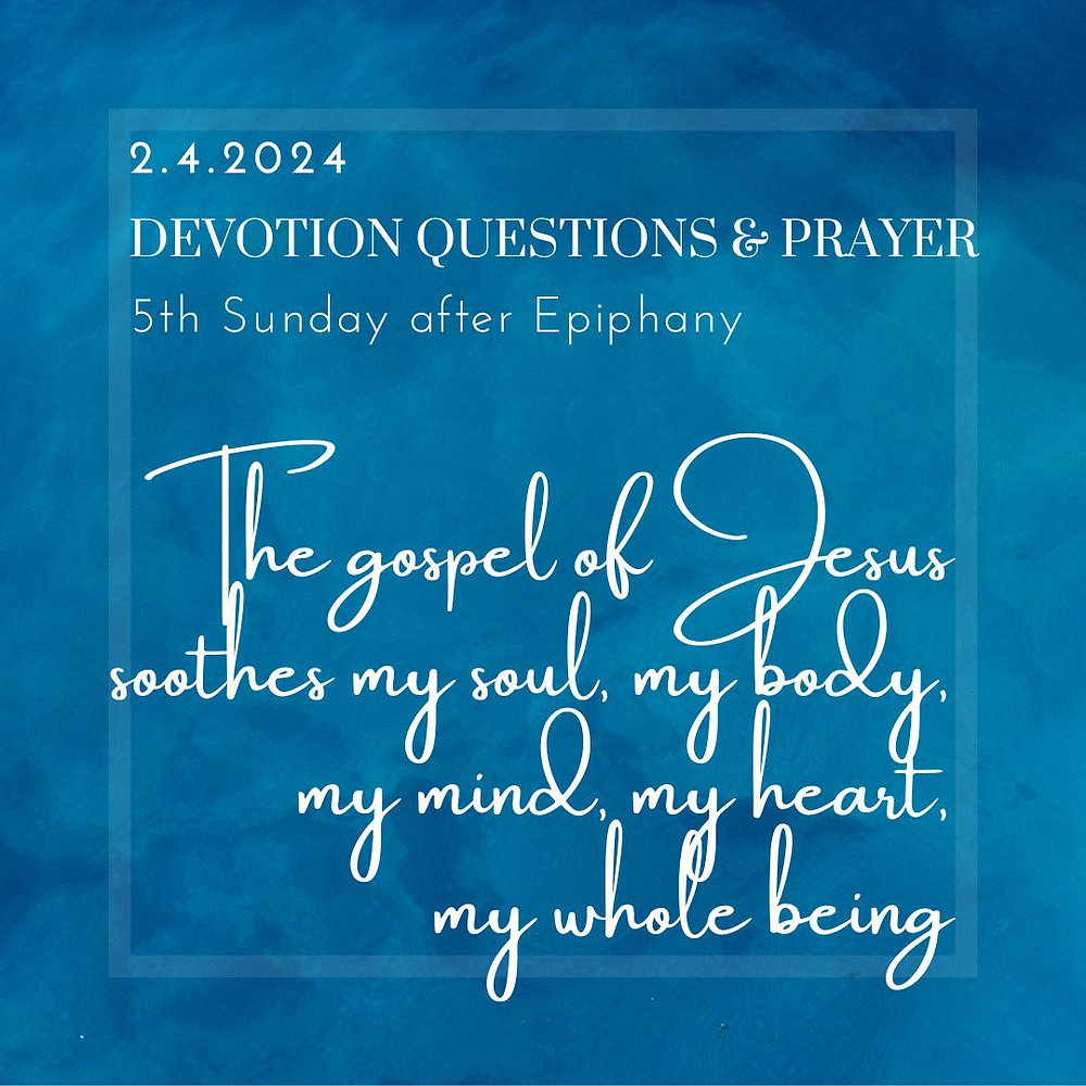 Devotion Questions & Prayer