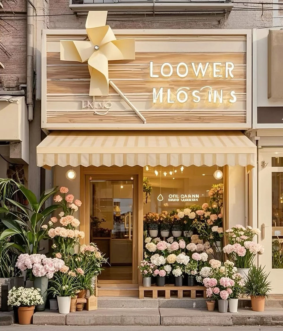 Bảng hiệu gỗ shop hoa tươi phong cách vintage