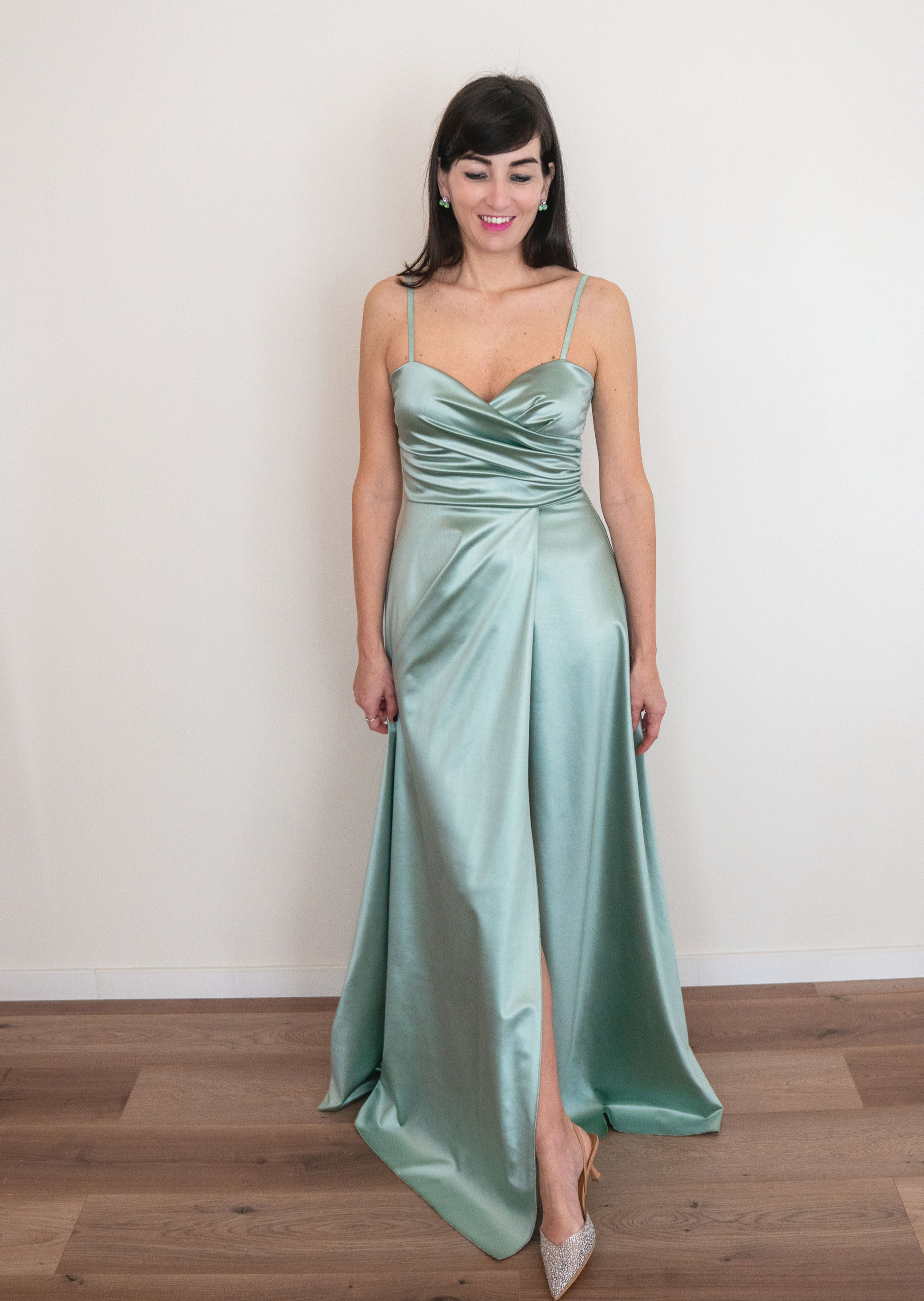 Cerimonia · abito Giunone · verde acqua