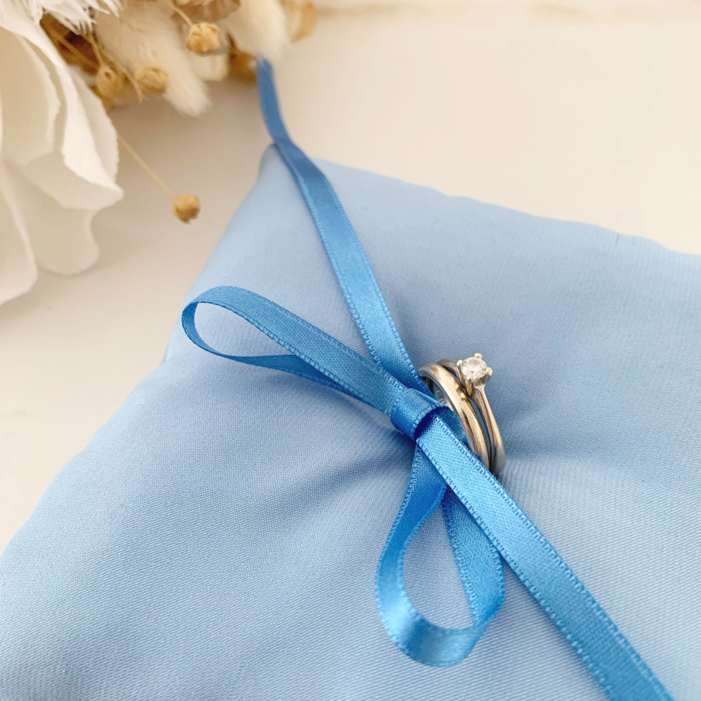 Cuscino Porta Fedi Matrimonio · azzurro polvere