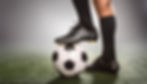 Firefly close up of a soccer player's feet wearing black socks putting one foot on the foo