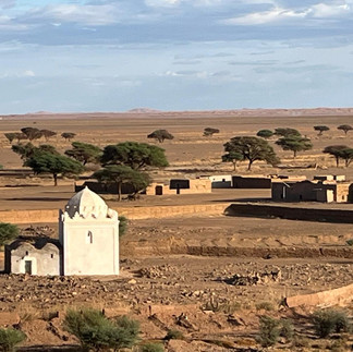 view of the nomad village at the Iriki National Park