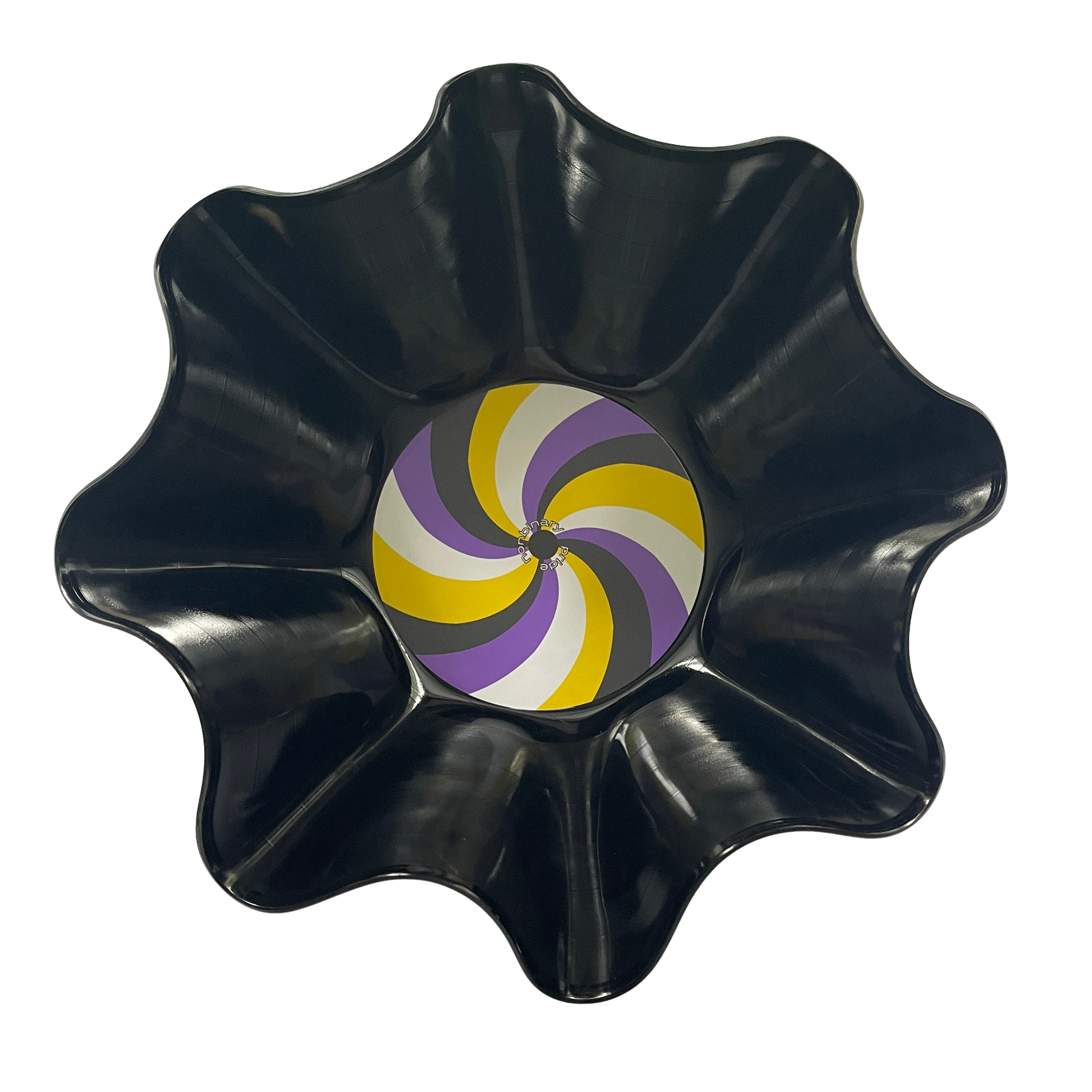 Non-Binary Pride Vinyl Record Bowl / Art Piece