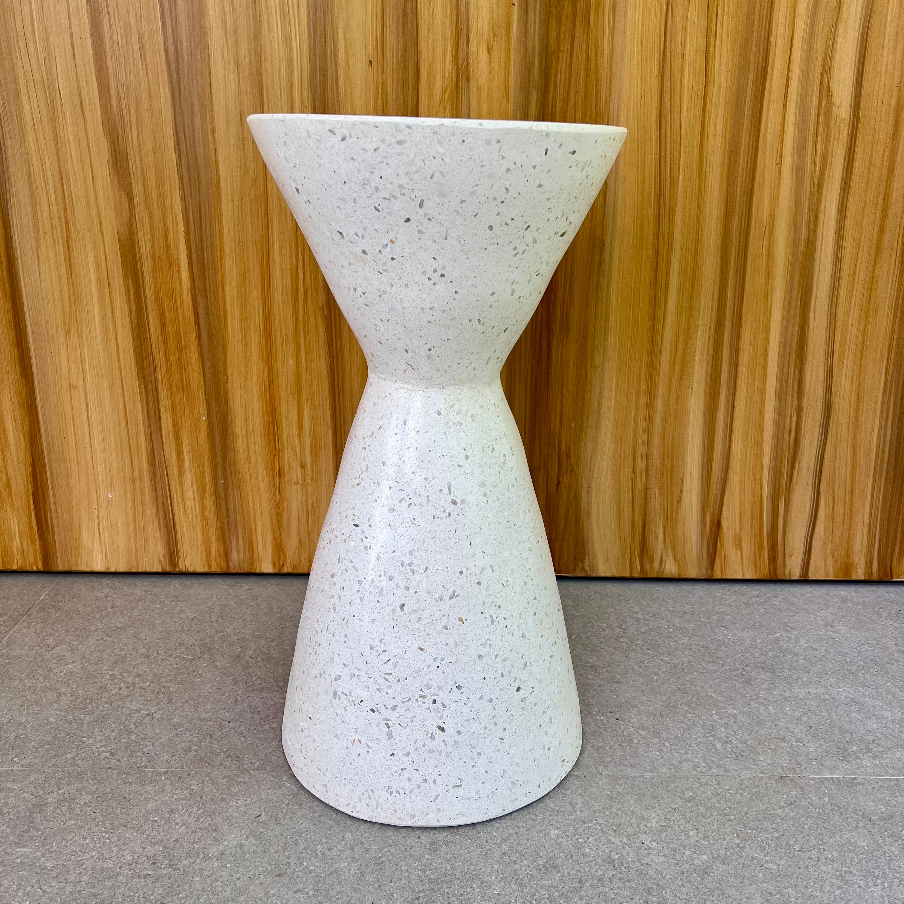 RELOJ DE ARENA TERRAZO - PIEDRA BLANCA