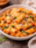 Creamy sausage rigatoni pasta dinner