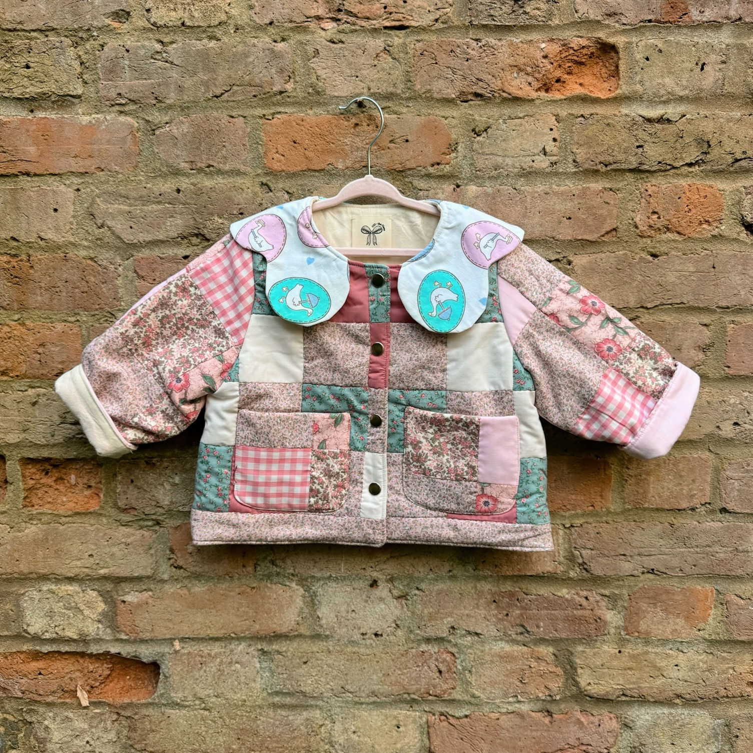 upcycled quilted jacket, 2-3 years