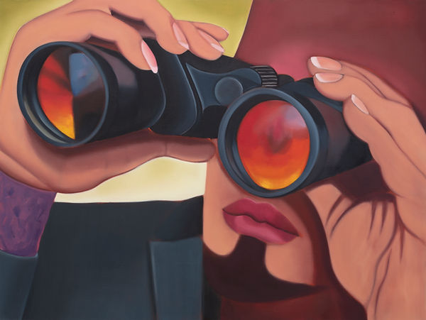 Sally Kindberg, Hot off the Press, 2021, Oil on canvas, 90 x 120 cm