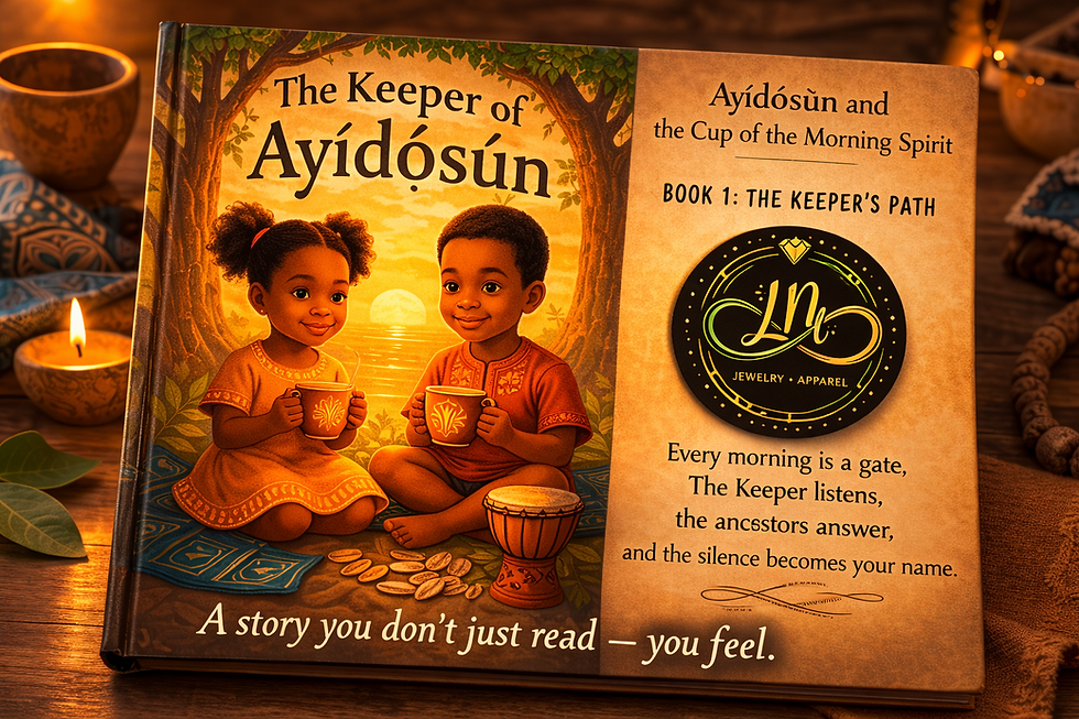 Ayidosun The Keeper’s Path illustrated children’s book about morning rituals and ancestral wisdom.