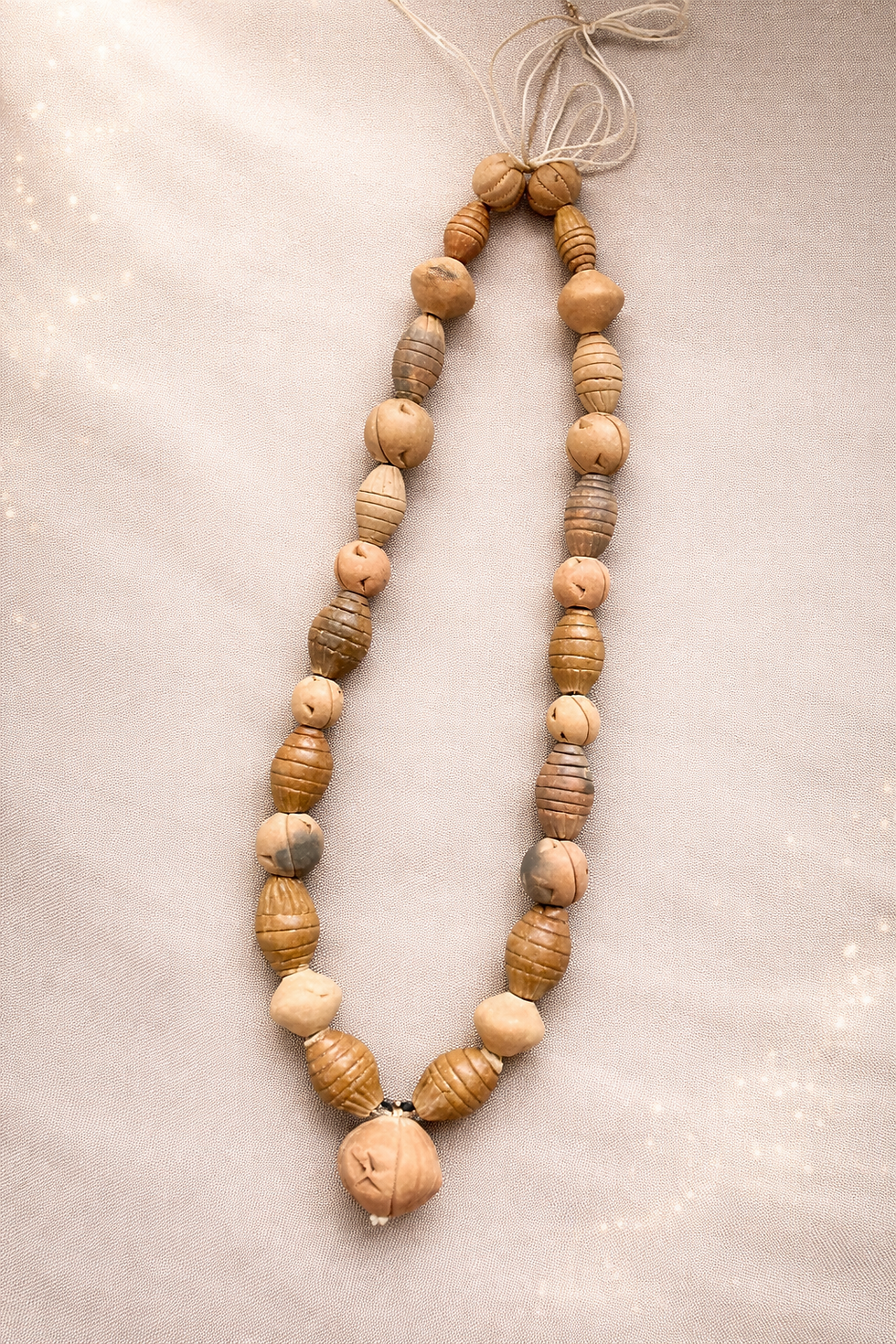 Handcrafted terra cotta bead necklace