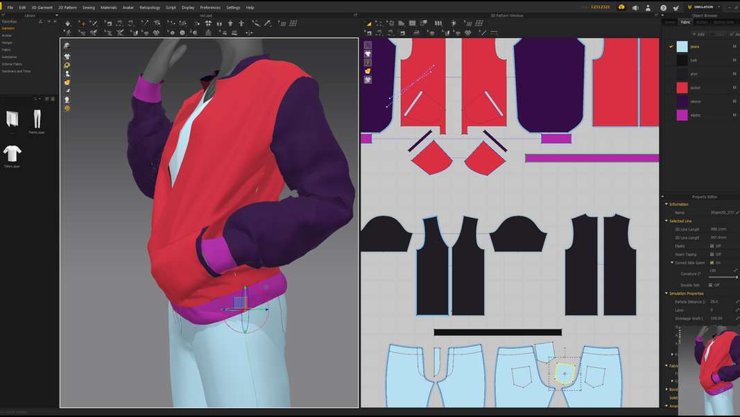 Make the clothes for the character.