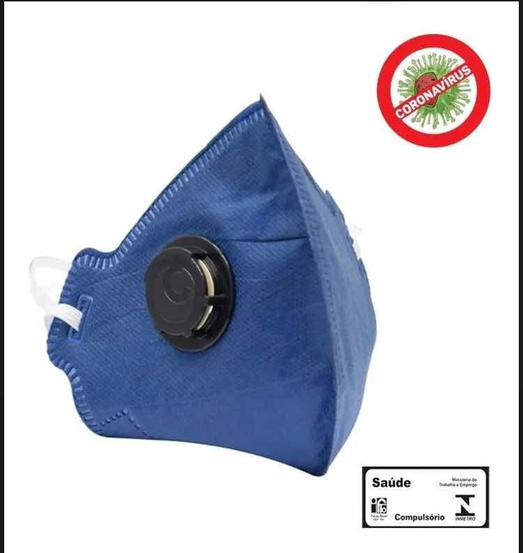 Miniatura: 10 Máscaras Respirador Proteção N95 Com Válvula Pff2 Inmetro