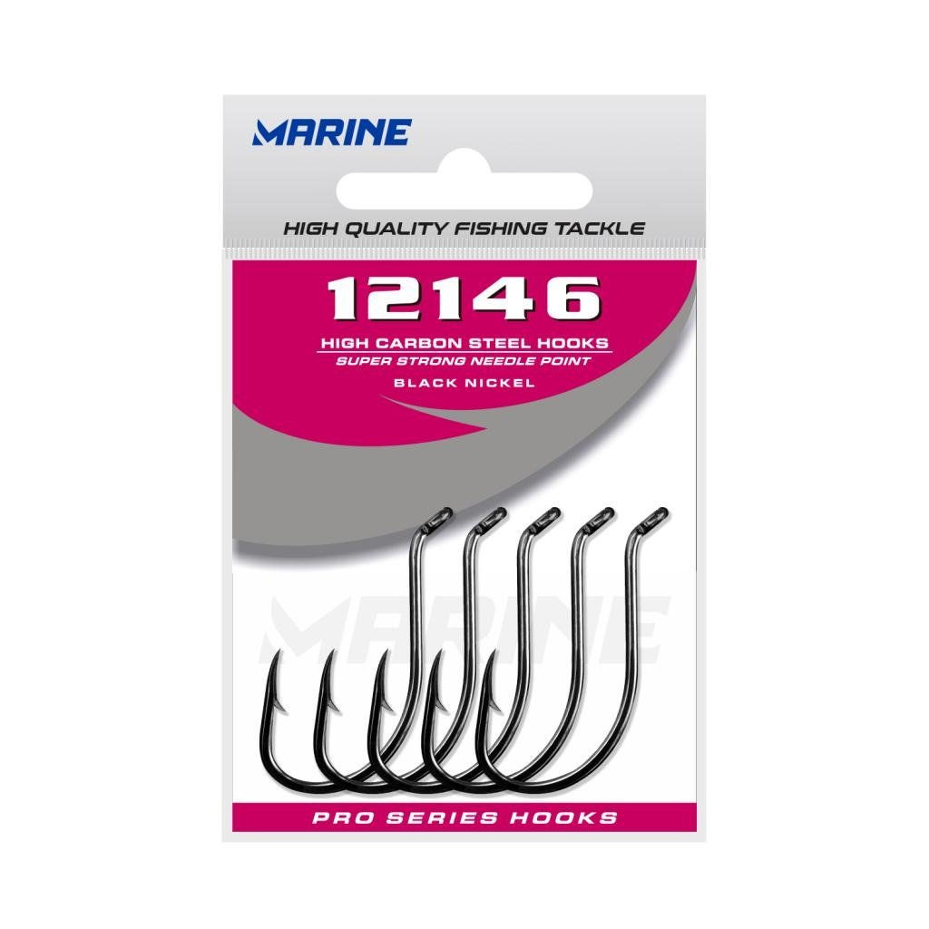 Anzol 12146 Preto Marine Sports 4 Cartela Com 50 Unidades