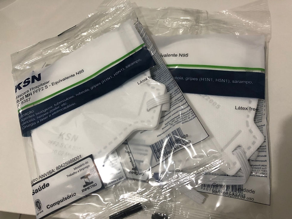 Miniatura: 75 Máscaras Hospitalar N95 Pff2 - Registro Anvisa Selo Inmetro Máscara Proteção