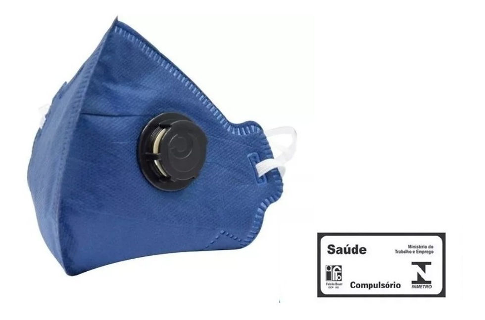 Miniatura: 8 Máscaras Respirador Proteção N95 Com Válvula Pff2 Inmetro