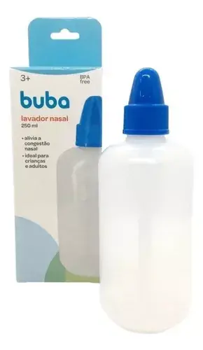 Miniatura: Lavador Nasal Para Crianças e Adultos 250ml Azul Buba 15656