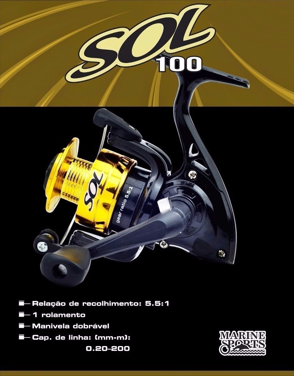 Miniatura: Carretel molinete Marine Sports Sol-100 direito/esquerdo