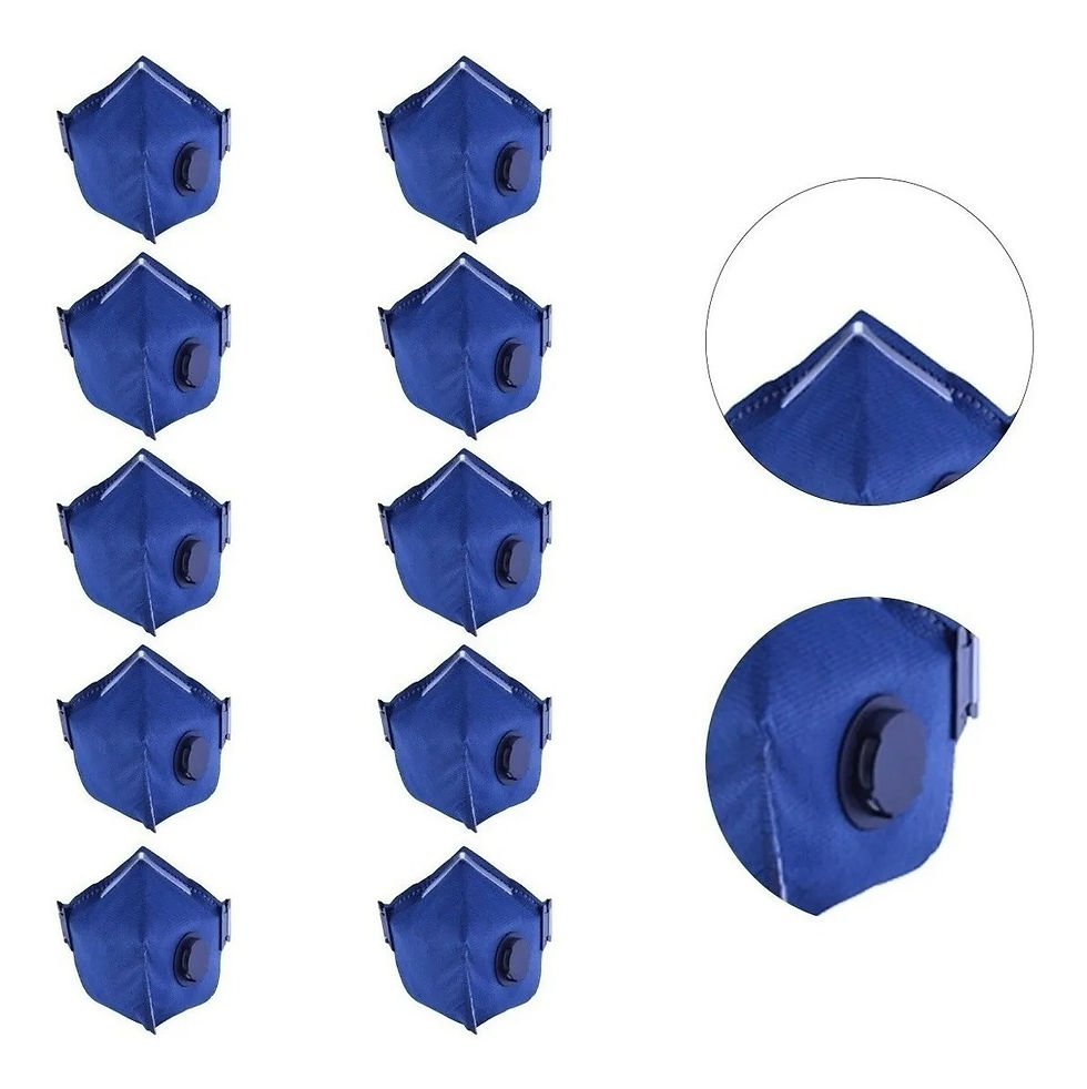 Miniatura: 8 Máscaras Respirador Proteção N95 Com Válvula Pff2 Inmetro