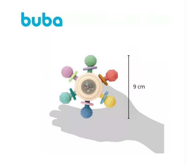 Miniatura: Mordedor Chocalho Spinner Com Ventosa Brinquedo Bebê Buba