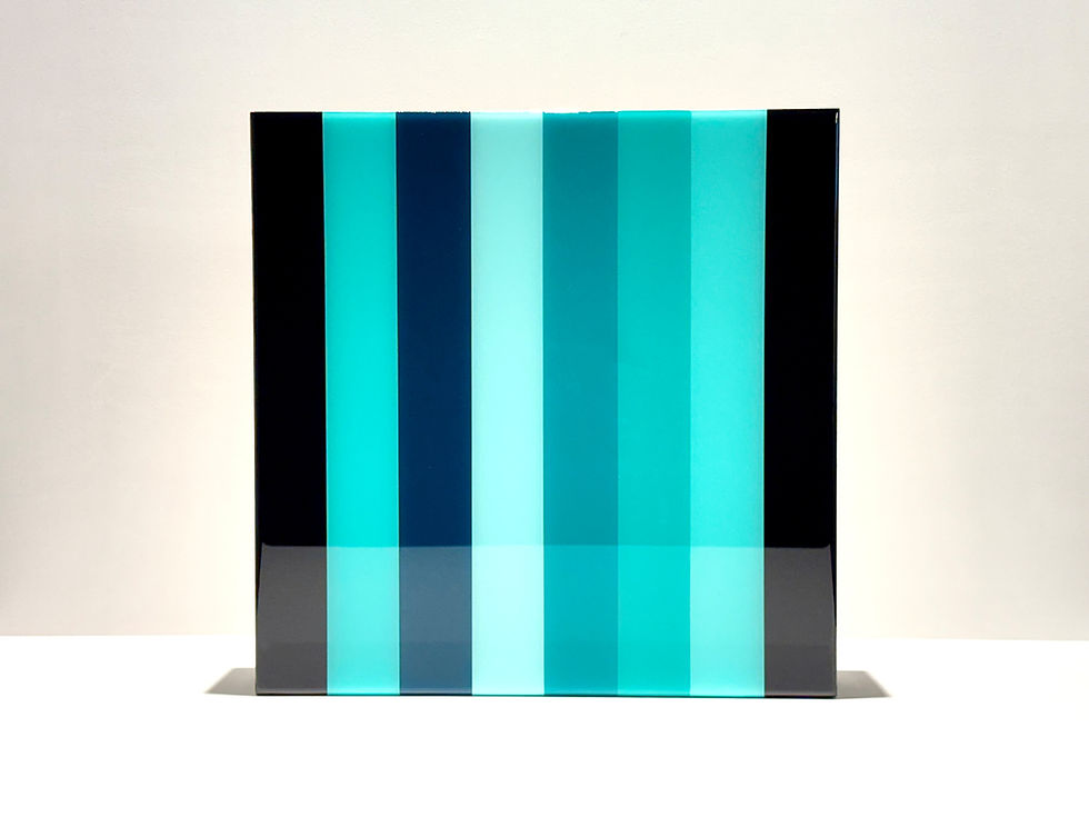 Teal with Black - JTH 12"x12"