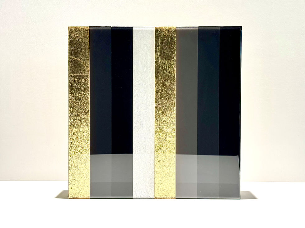 Black with Gold Leaf - JTH 12"x12"