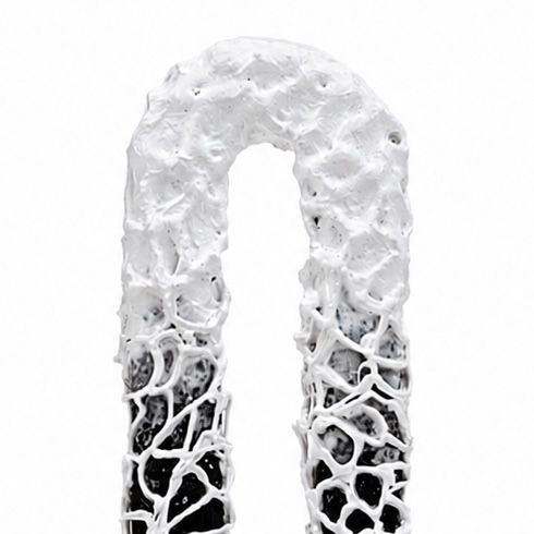 Sculpture 810: abstract arch sculpture made of filament