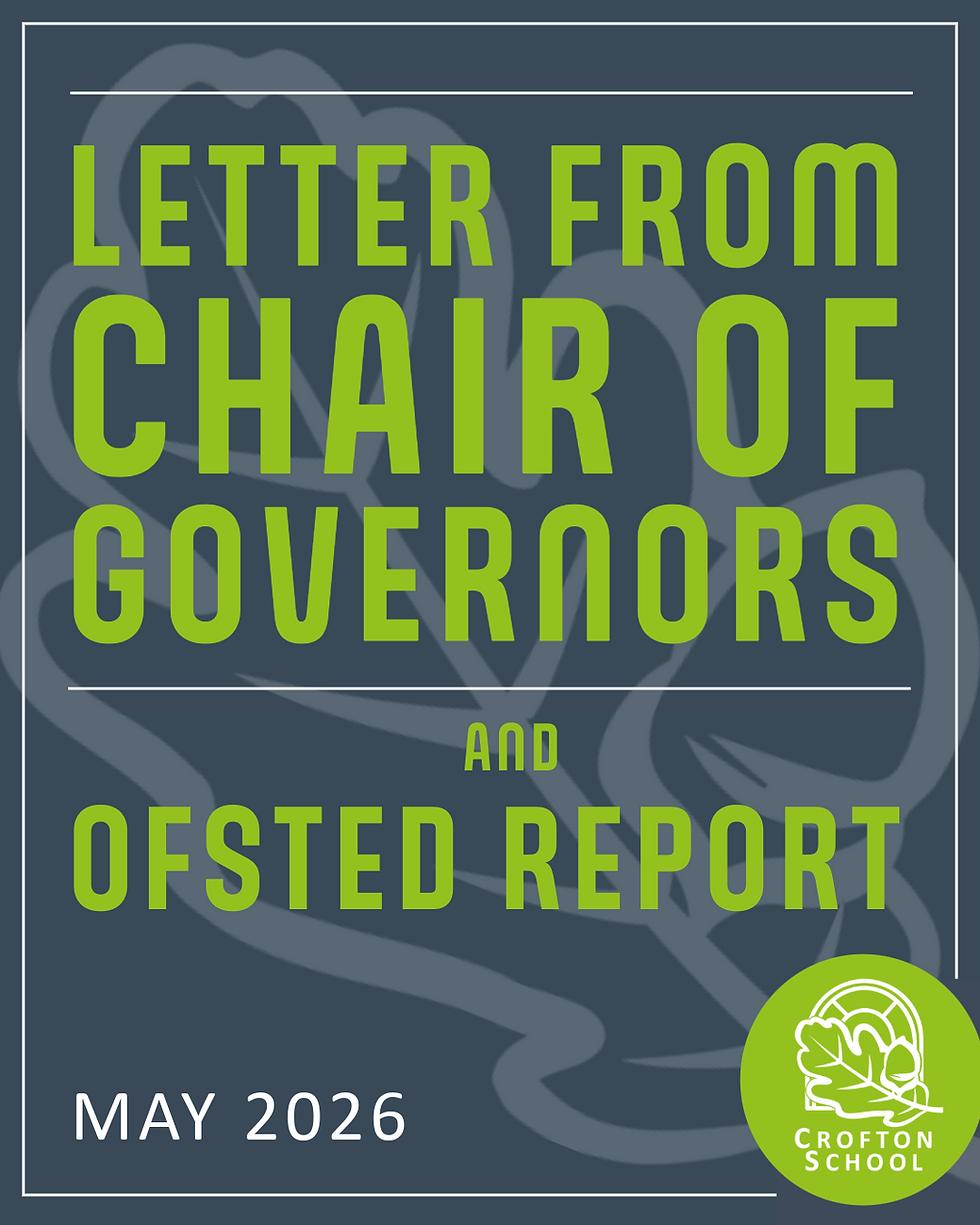 Letter from Chair of Governors and Ofsted Report