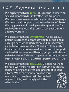 Crofton Expects: Kindness, Ambition and Diligence