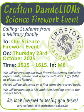 Crofton DandeLIONs Science Firework Event