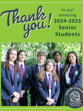 Thank You to our Senior Students