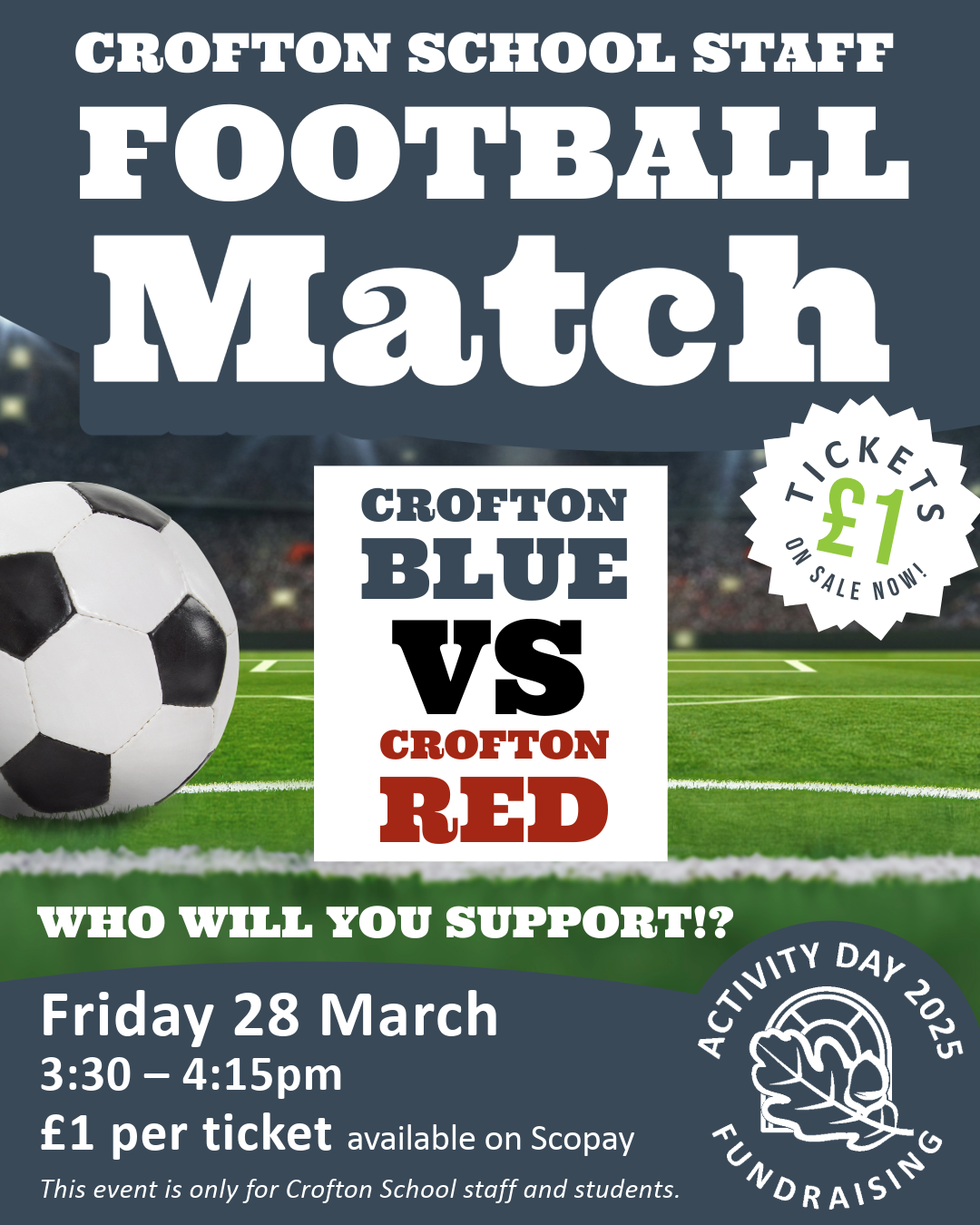 Staff Football Match Crofton School