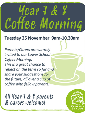Year 7 & 8 Coffee Morning