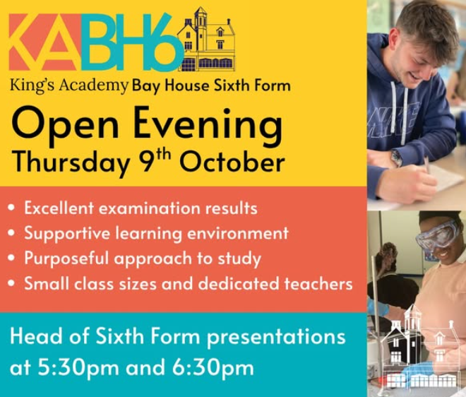 King’s Academy Bay House Sixth Form – Open Evening